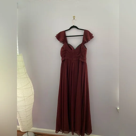 Azazie Razia Dress | Cabernet - Picture 4 of 7